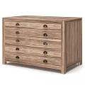 Rustic Wooden Corner Desk With Drawers And Open Shelf Design