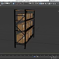 Industrial Display Shelves with Multiple Tiers Holding Stacked Cardboard Boxes for Organized Storage