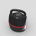 Sports Equipment Handheld Water Bottle with Black Body and Red Stripes for Gym Activities