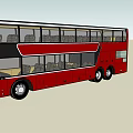 modern bus double-decker bus 3d model