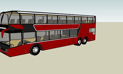 modern bus double-decker bus 3d model