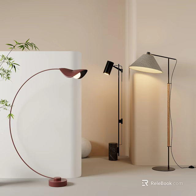 Modern Floor Lamps With Stylish Designs For Elegant Home Interior Spaces 3d model 