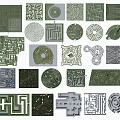 Green And Gray Maze Play Equipment With Various Shapes Different Sizes And Maze Boards