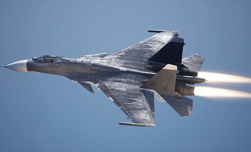 Fighter Su33 carrier-based jet fighter combat aircraft 3d model