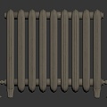 Modern heating pipe radiator heating equipment 3d model