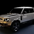 Silver Modern SUV With Sleek Body LED Headlights And Black Wheels Front View