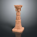 Classical Roman Column Architectural Design With Carved Details Base And Top Capital