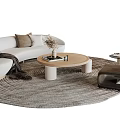 Modern sofa coffee table combination 3d model