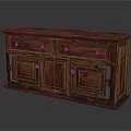 Classic Wooden Entryway Cabinet Sideboard With Storage Drawers Cabinet Doors And Metal Hardware
