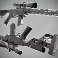 Modern Tactical Rifle With High Precision Scope And Ergonomic Grip Design 3d model