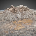 Soil mound sediment sand sand sand terrain desert dunes 3d model