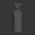Light Gray Soft Fabric Wrapped Cylindrical Living Essential With Knotted Top 3d model