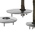 Tree Pool Seat Landscape Seat Tree Pool 3d model