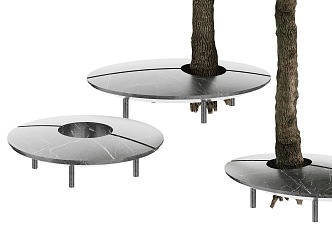 Tree Pool Seat Landscape Seat Tree Pool 3d model