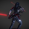 Ninja female warrior game role heroine beauty assassin warrior 3d model