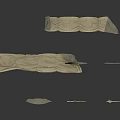 Gray Household Textile Decor Pieces With Various Pleated Styles And Hanging Shapes