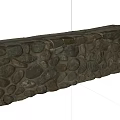 Natural Stone Building Exterior Wall Featuring Rustic Irregular Masonry Texture Design 3d model