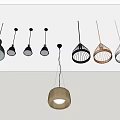 Modern Pendant Lights With Various Stylish Designs And Different Color Options 3d model