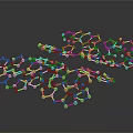 3D Molecular Structure Model With Hexagonal Atomic Lattice And Carbon Atoms