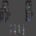 Sci-fi missile launcher 3d model