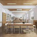 Modern Classroom Carpentry Classroom 3d model