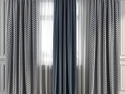 Retro Curtain Zigzag Zebra Diamond Velvet model