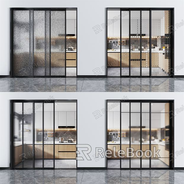 Modern sliding door glass sliding door model