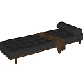 Modern Bed End Stool Bench 3d model