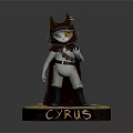 Cyrus Cat Eared Game Character with Cape and Boots from CATN2 Series