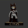 Modern game character cat cartoon cat anime cat 3d model