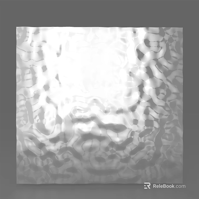 White Textured Modern Background Wall With Abstract Pattern Interior Design 3d model 