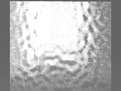 White Textured Modern Background Wall With Abstract Pattern Interior Design 3d model