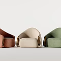 Stylish Modern Upholstered Accent Chairs with Wooden Legs and Diverse Color Options