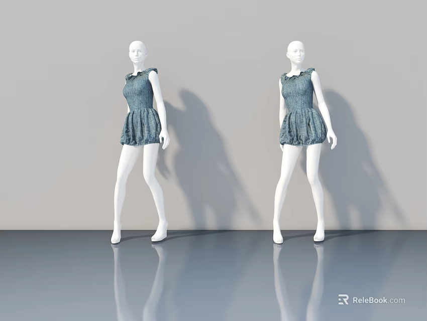 Modern Swing Door With White Frame And Glass Panel For Home Interior 3d model