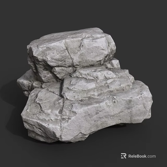High Quality Rough Textured Stacked Stone Blocks For Natural Decor Projects 3d model 