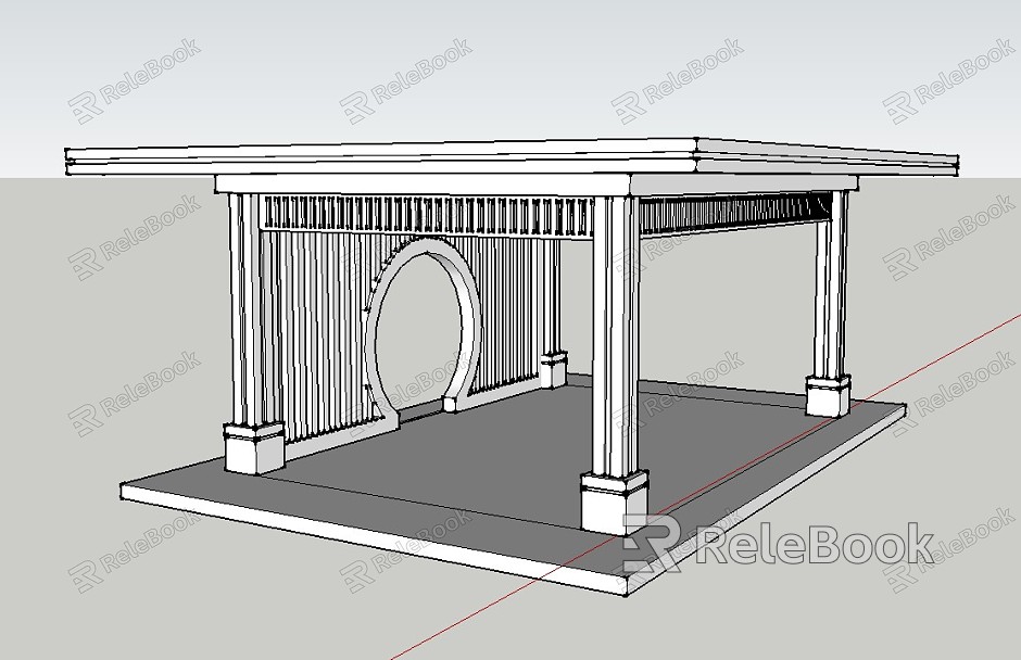 New Chinese Pavilion, Landscape Pavilion of Han and Tang Dynasties model