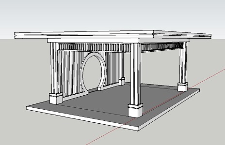 New Chinese Pavilion, Landscape Pavilion of Han and Tang Dynasties 3d model