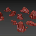 Wooden Stone Decorative Rocks With Various Shapes And Natural Textures As Design Elements