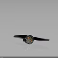 High Performance Drone Motor With Silver Housing Black Propeller Blade And Colored Parts