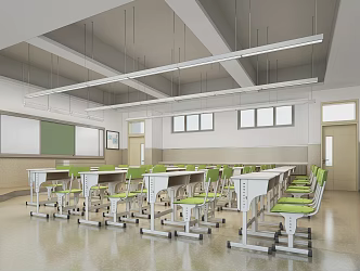 Primary school classroom 3d model