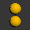 Row Of Yellow Emojis Arranged With Reflection On Gray Background