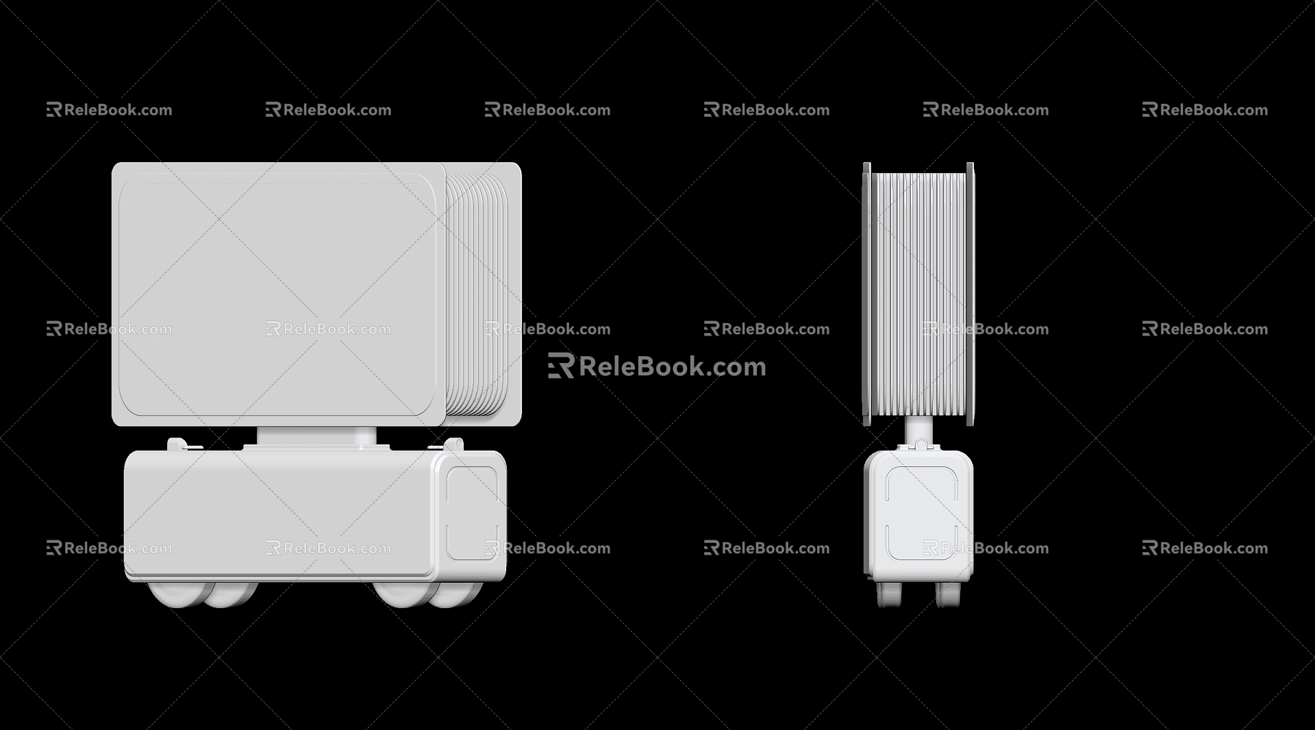 Modern mobile heating machine 3d model