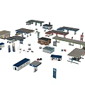Gas Station Featuring Multiple Fuel Pumps Canopies Convenience Store And Directional Signs