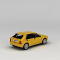 Yellow Classic Retro Sedan Featuring Sleek Exterior and Vintage Design Details