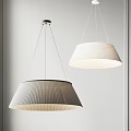 Modern Pleated Pendant Lights in White and Gray for Stylish Interior Design