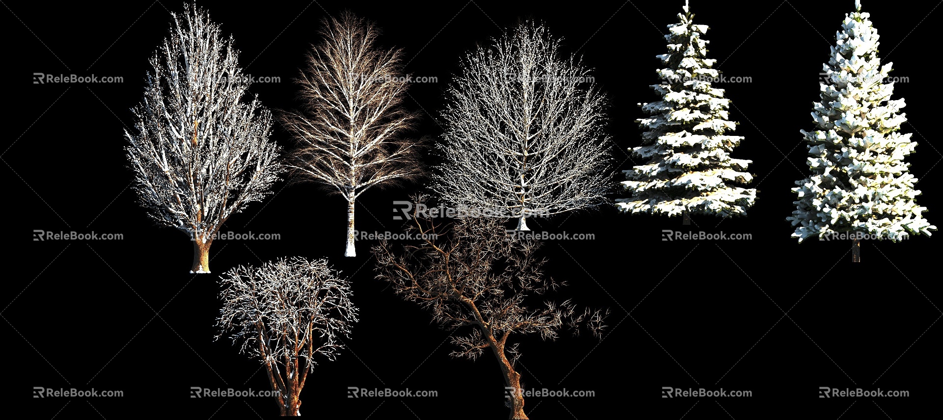 Tree Snow Tree Winter Tree Autumn Winter Tree Landscape Tree Dead Tree 3d model