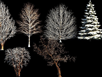 Tree Snow Tree Winter Tree Autumn Winter Tree Landscape Tree Dead Tree 3d model