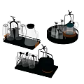 Modern Glass Tea Set With Decorative Black Tray Transparent Containers And Stylish Design
