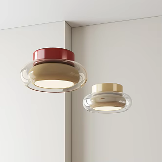 Modern glass ceiling lamp 3d model