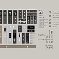 Switch Elevator Switch Elevator Button Elevator Button Floor Display 3d model